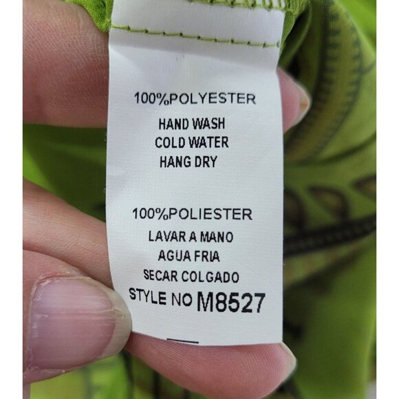 Monoreno Top Womens L Green Sheer Navajo‎ Print Tunic Cover Up Angel Sleeve New - Picture 8 of 11